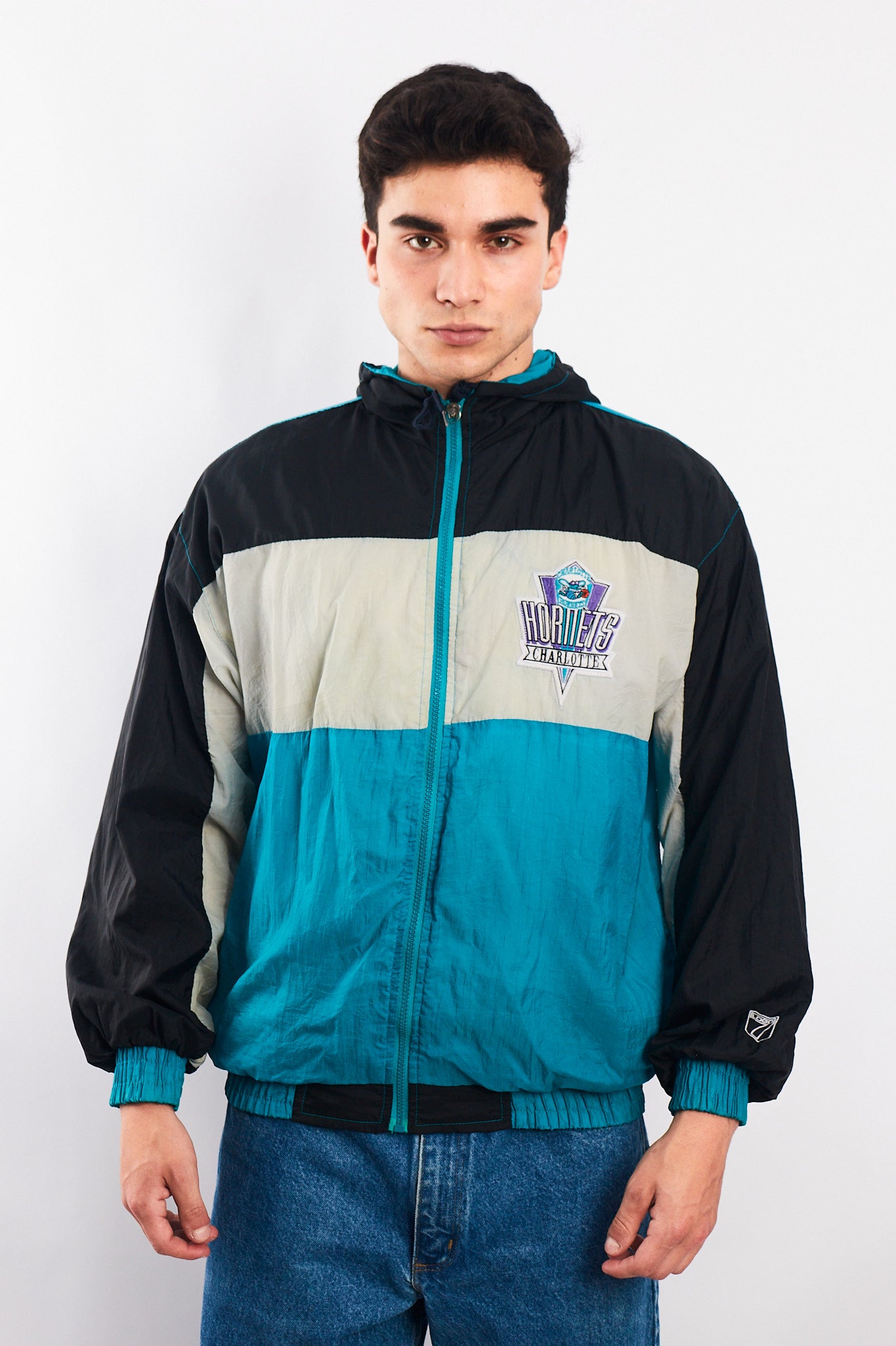 1990 Vintage Logo 7 NBA Charlotte Hornets Jacket (S/M)