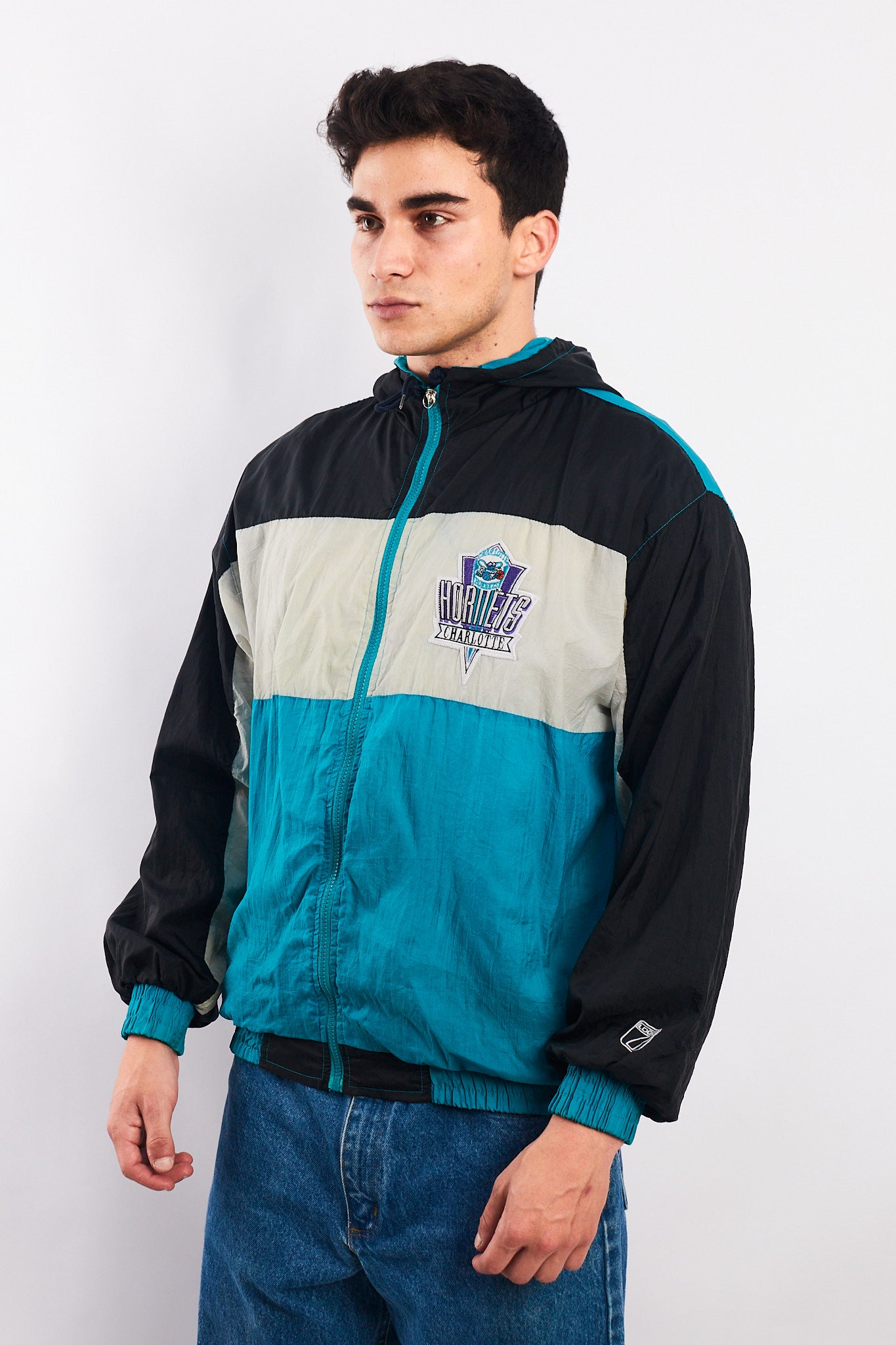 1990 Vintage Logo 7 NBA Charlotte Hornets Jacket (S/M)
