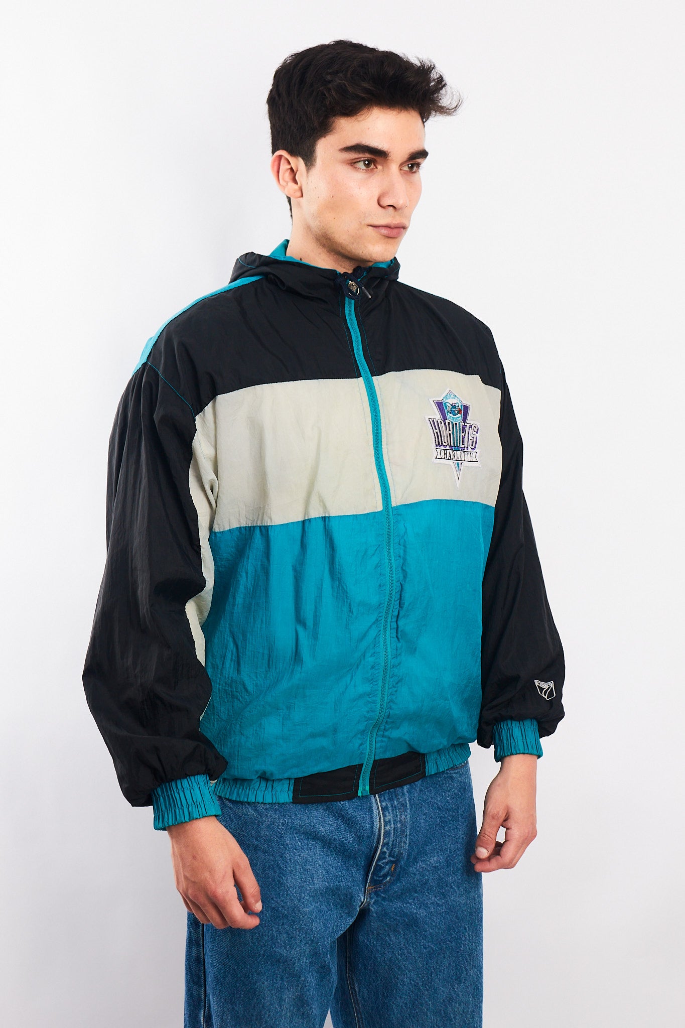 1990 Vintage Logo 7 NBA Charlotte Hornets Jacket (S/M)