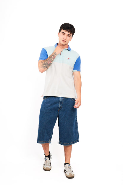 2000 Nautica Colorblock Sailing Flag Polo Shirt (M)