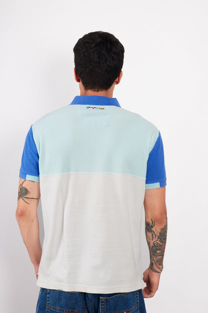 2000 Nautica Colorblock Sailing Flag Polo Shirt (M)