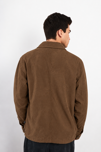 2000 VIntage Givenchy Coffee Peachskin Harrington Coat (M/L)