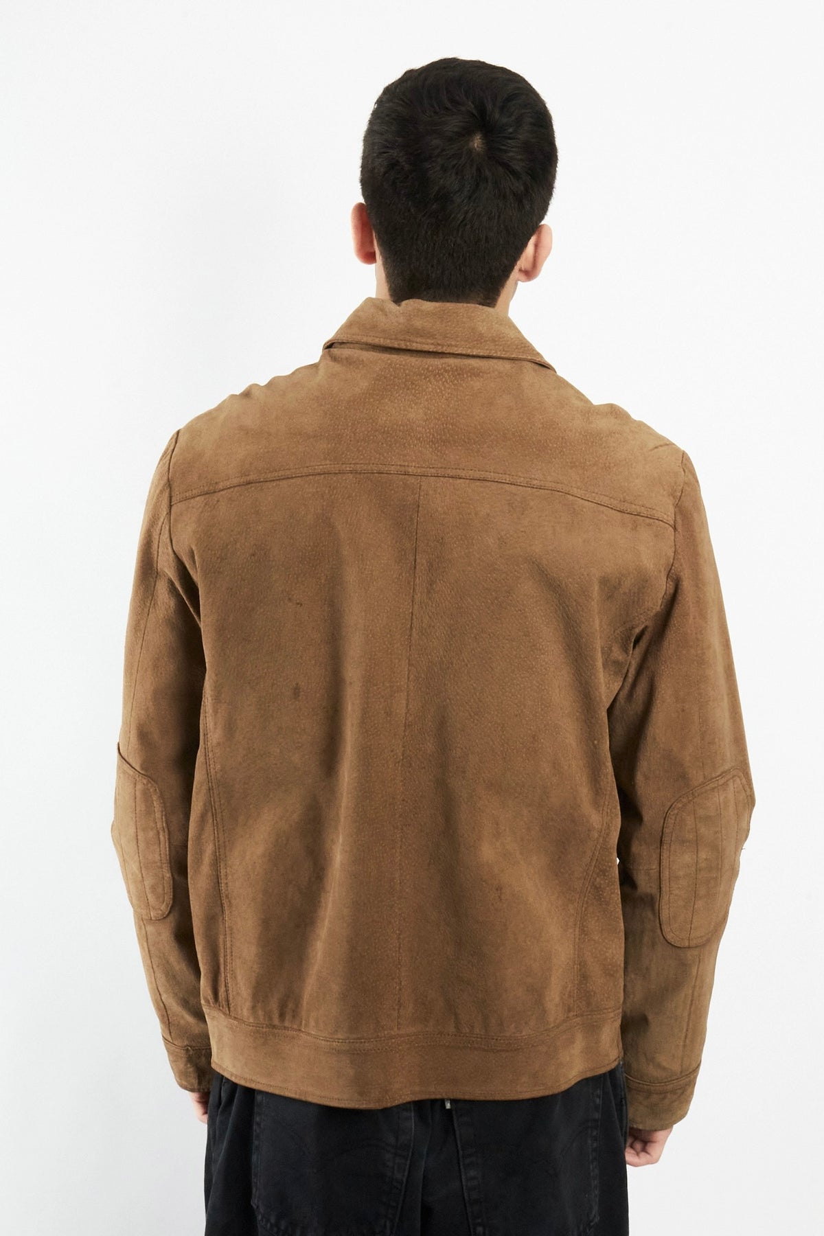 2000 Vintage Camel Workwear Leather Suede Jacket (M)