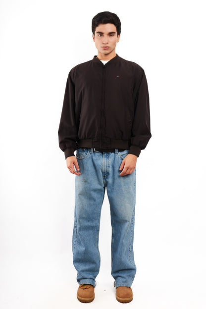2000 Vintage Tommy Hilfiger Black Bomber Jacket (M)