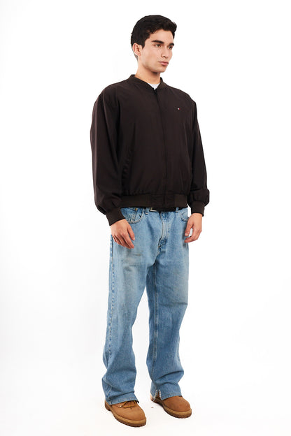2000 Vintage Tommy Hilfiger Black Bomber Jacket (M)
