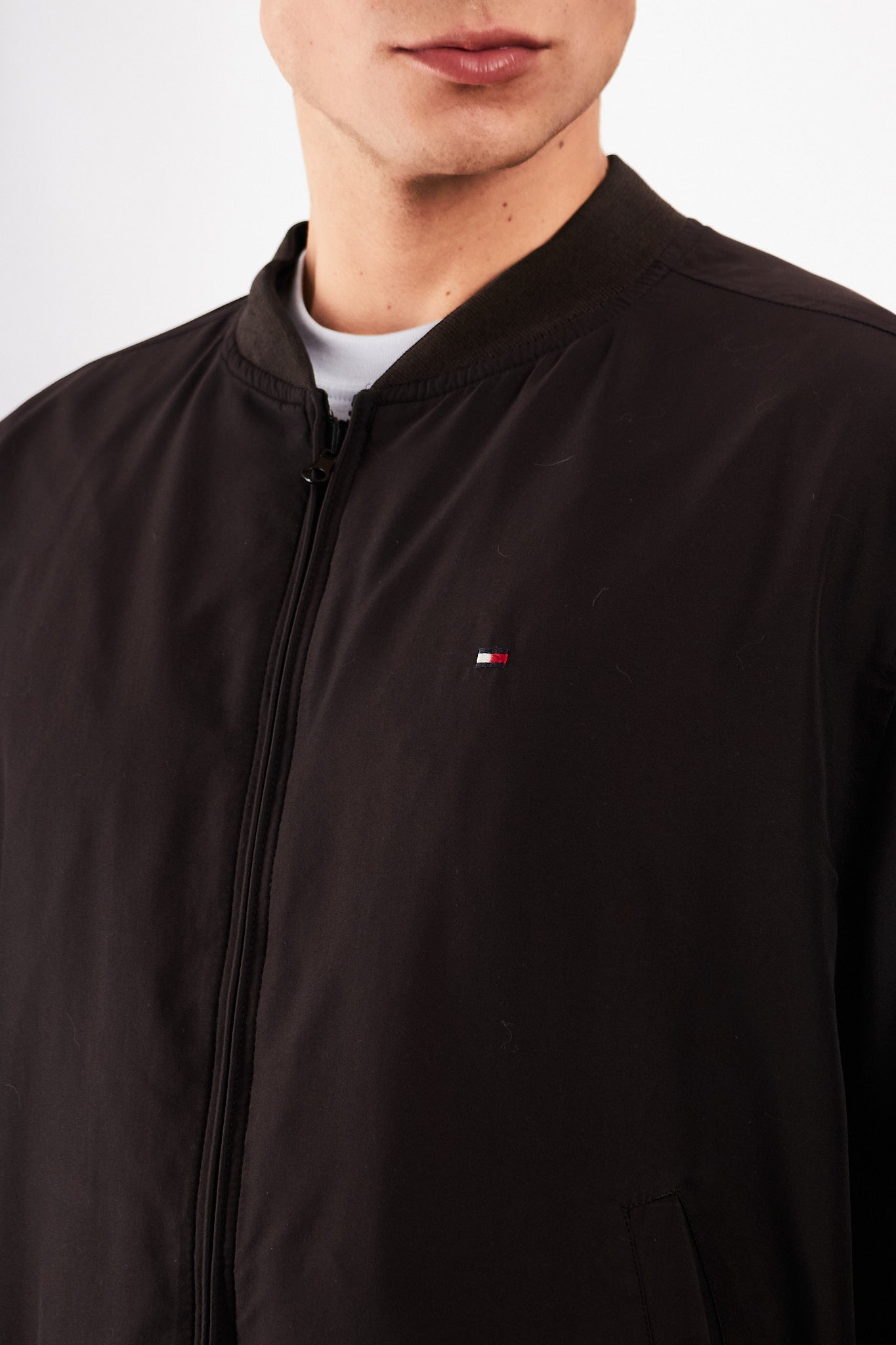 2000 Vintage Tommy Hilfiger Black Bomber Jacket (M)