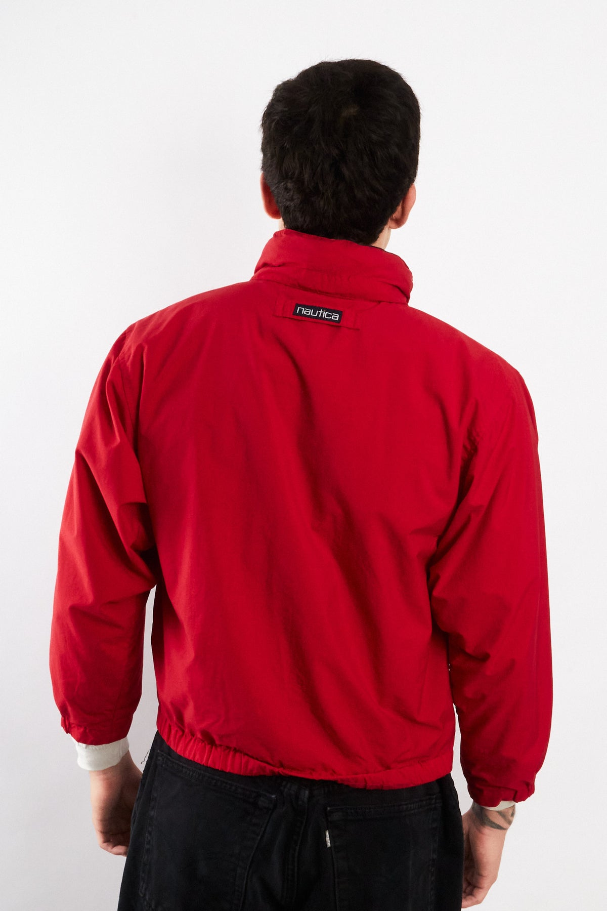 1990 Vintage Nautica Colorblock Spellout Jacket (S)