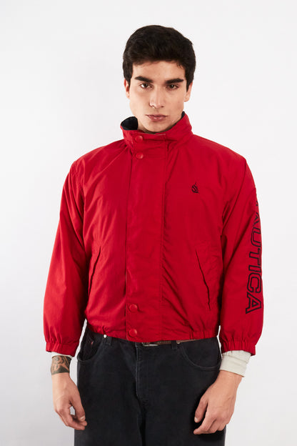 1990 Vintage Nautica Colorblock Spellout Jacket (S)