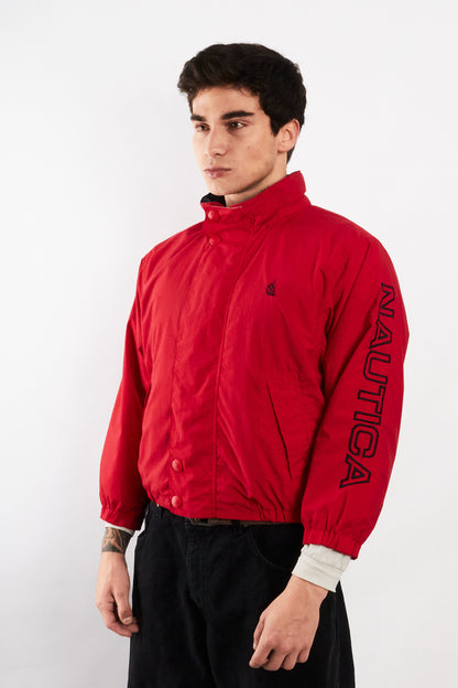 1990 Vintage Nautica Colorblock Spellout Jacket (S)