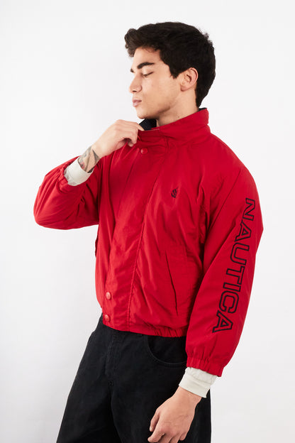 1990 Vintage Nautica Colorblock Spellout Jacket (S)
