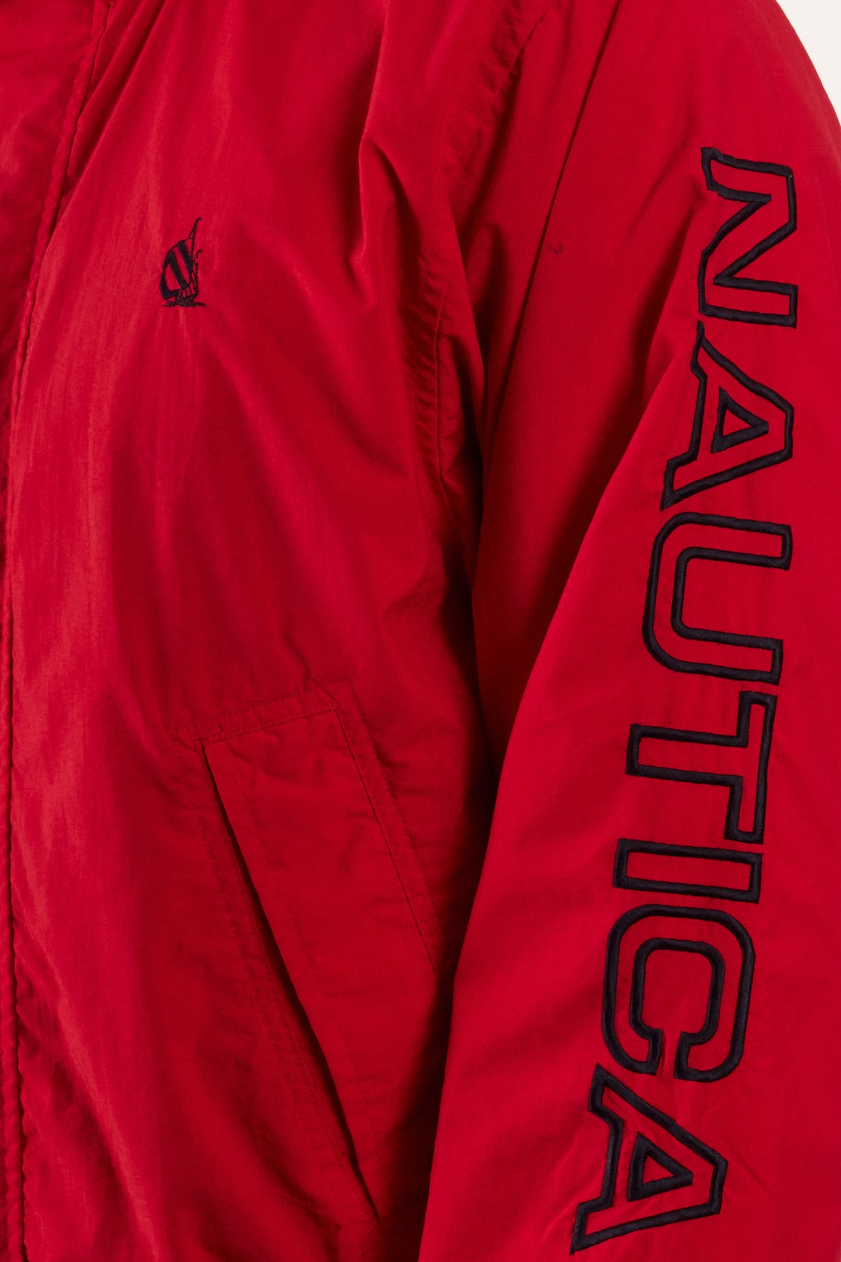 1990 Vintage Nautica Colorblock Spellout Jacket (S)