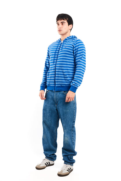 2000 Adidas Striped Full Zip Hoodie (M)