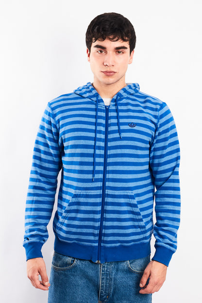 2000 Adidas Striped Full Zip Hoodie (M)