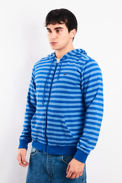 2000 Adidas Striped Full Zip Hoodie (M)