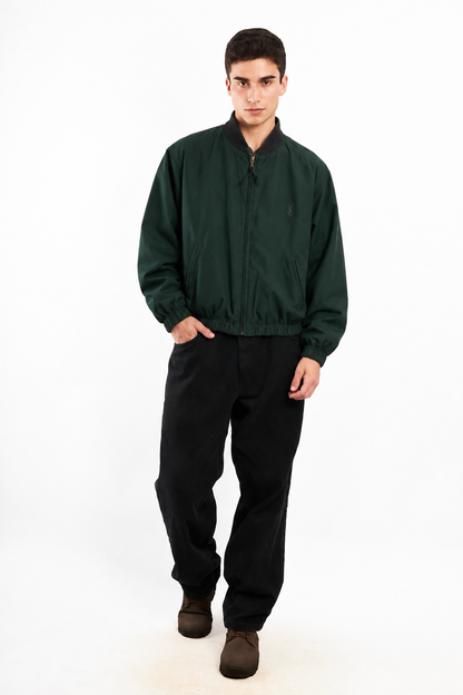 2000 Vintage Yves Saint Laurent Forest Green Bomber Jacket (M)