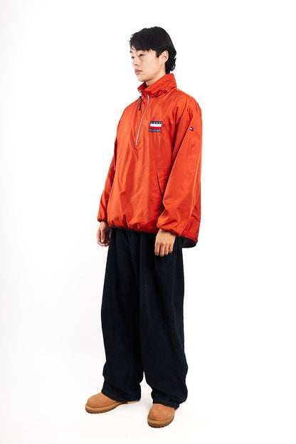 1990 Vintage Tommy Hilfiger Orange Quarter Zip (M)