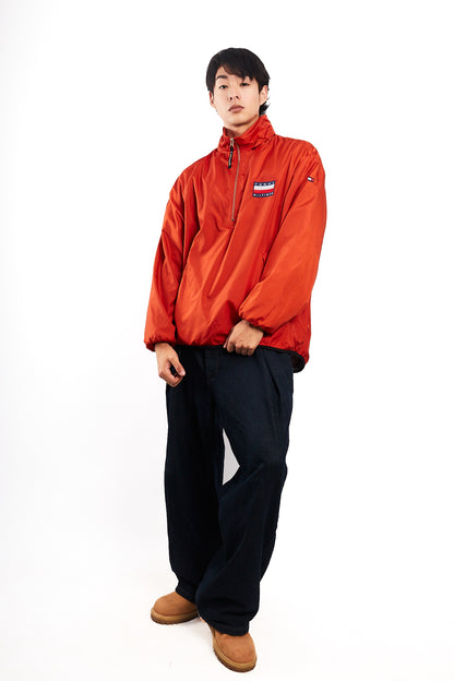 1990 Vintage Tommy Hilfiger Orange Quarter Zip (M)