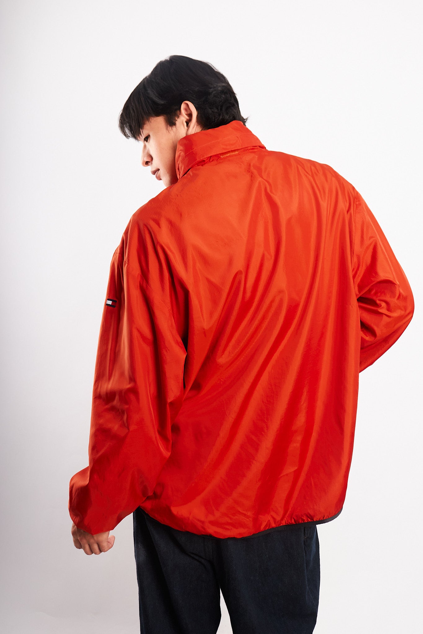 1990 Vintage Tommy Hilfiger Orange Quarter Zip (M)
