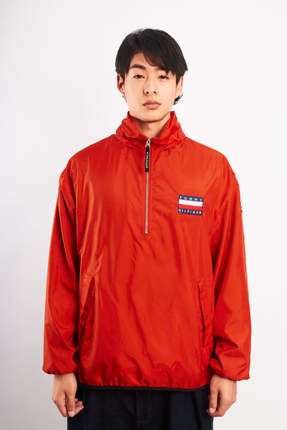 1990 Vintage Tommy Hilfiger Orange Quarter Zip (M)