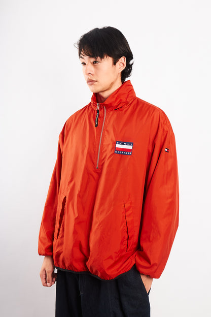 1990 Vintage Tommy Hilfiger Orange Quarter Zip (M)