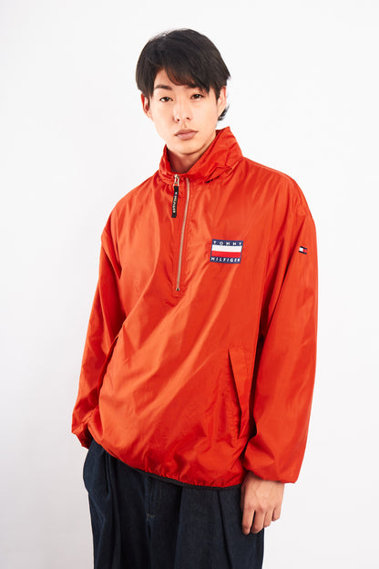 1990 Vintage Tommy Hilfiger Orange Quarter Zip (M)