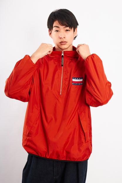 1990 Vintage Tommy Hilfiger Orange Quarter Zip (M)