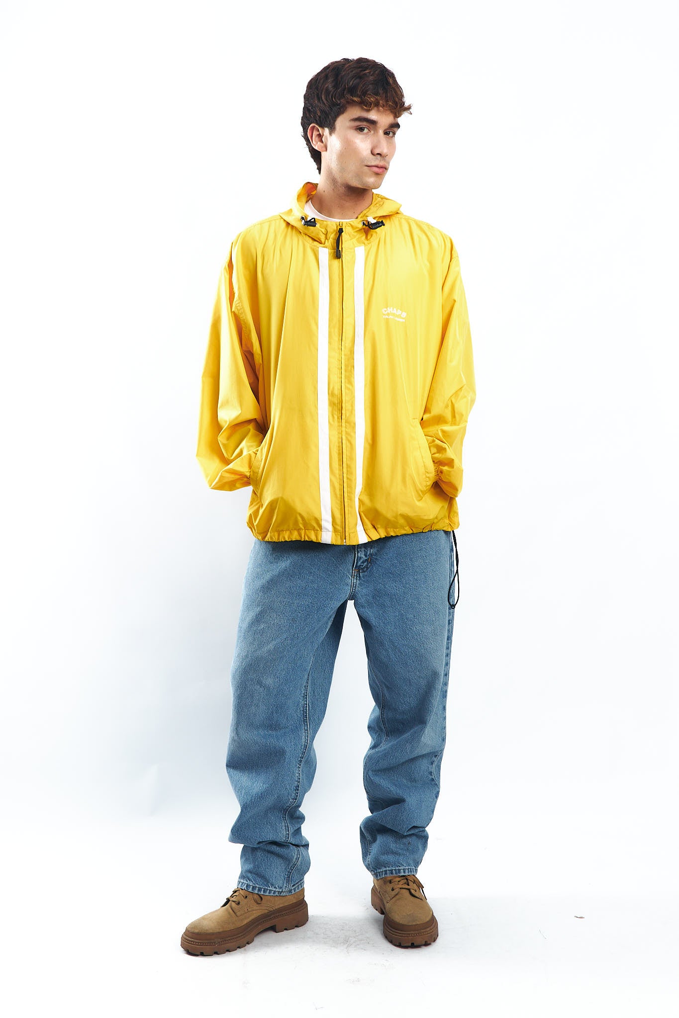 1990 Chaps Ralph Lauren Yellow Windbreaker ( L/XL)
