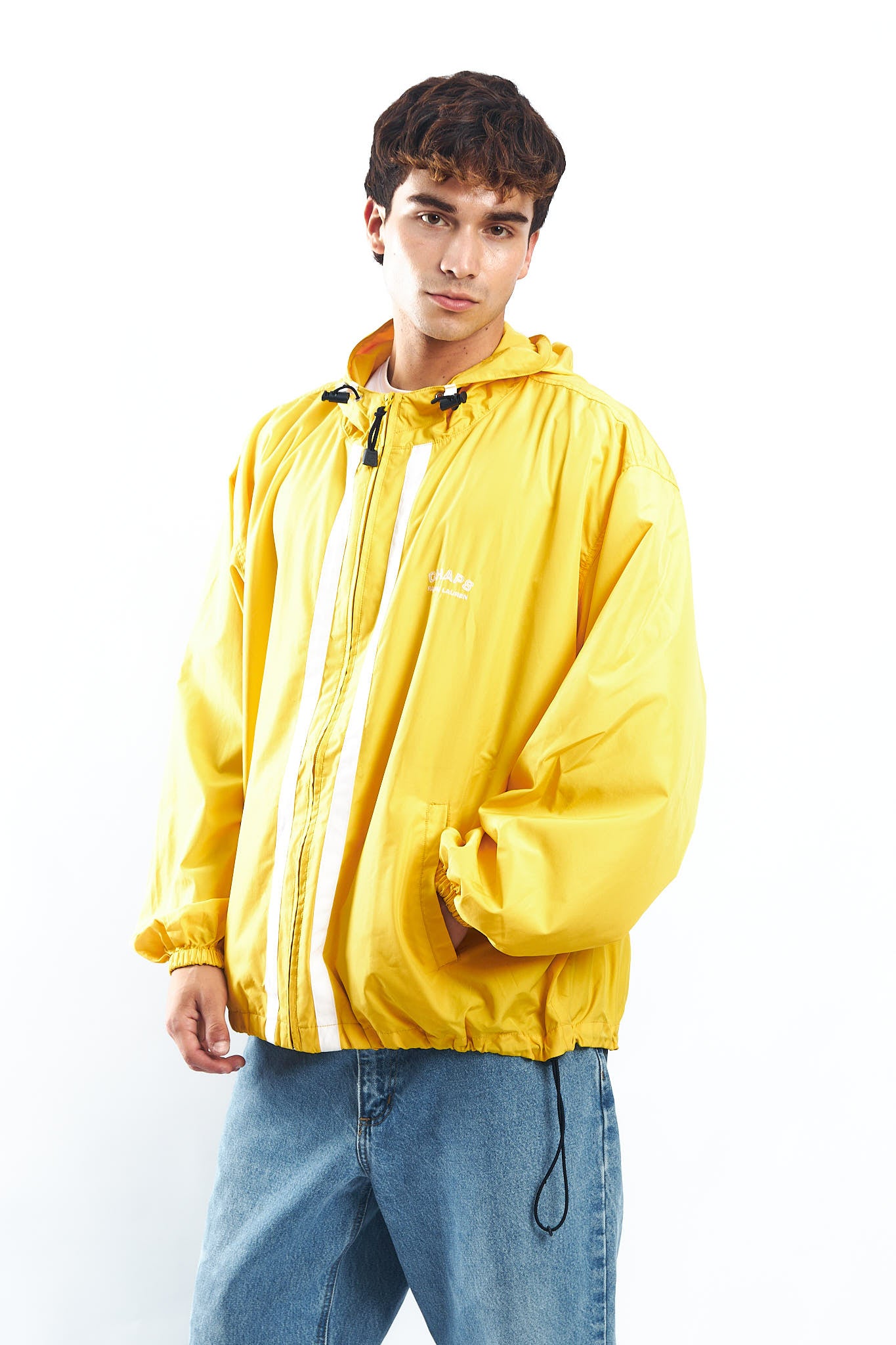 1990 Chaps Ralph Lauren Yellow Windbreaker ( L/XL)