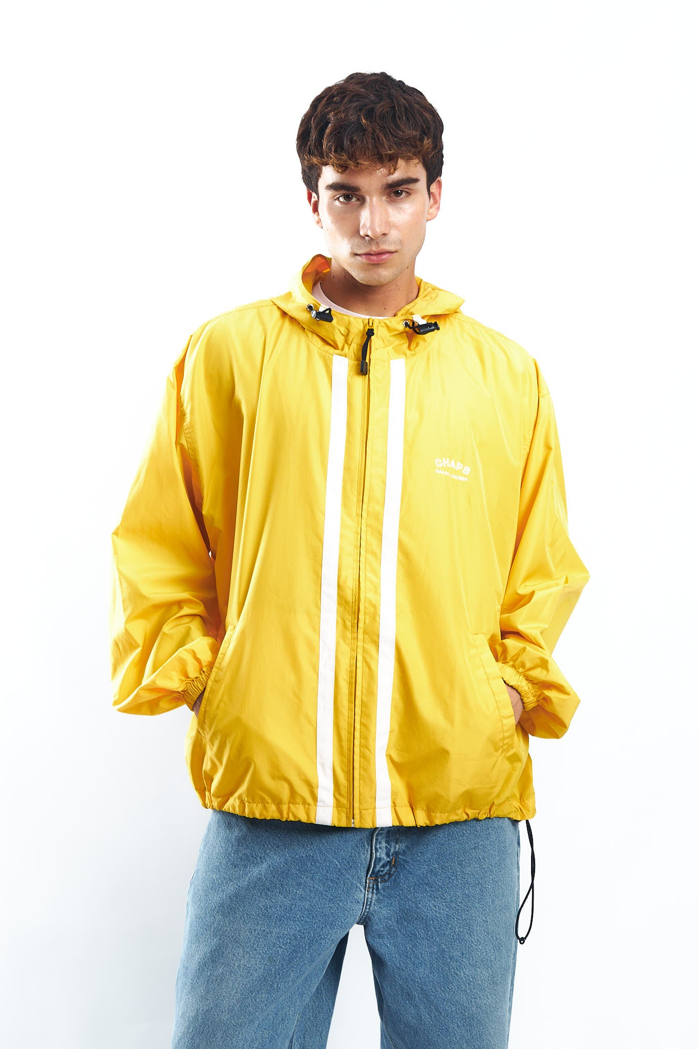 1990 Chaps Ralph Lauren Yellow Windbreaker ( L/XL)