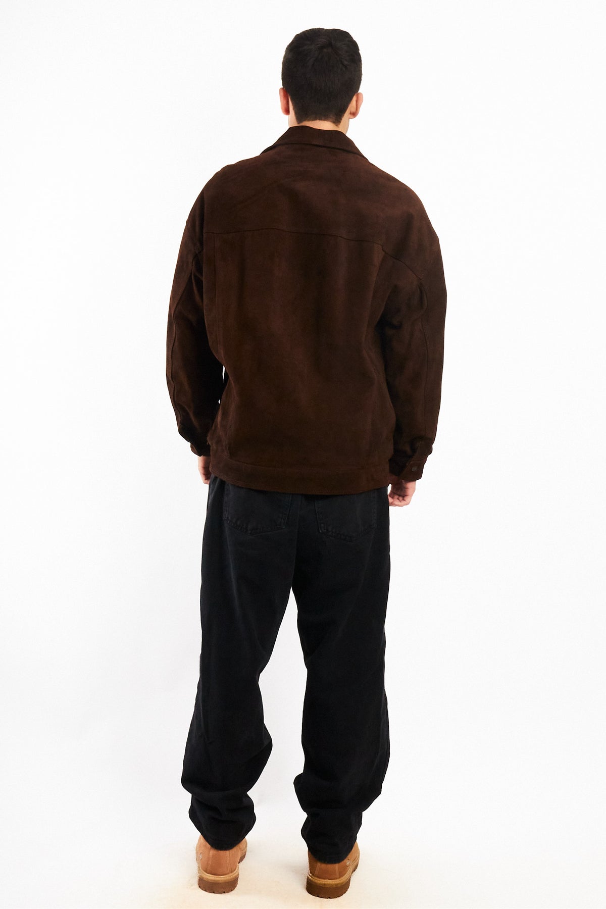 2000 Vintage Leather Suede Trucker Jacket (L)