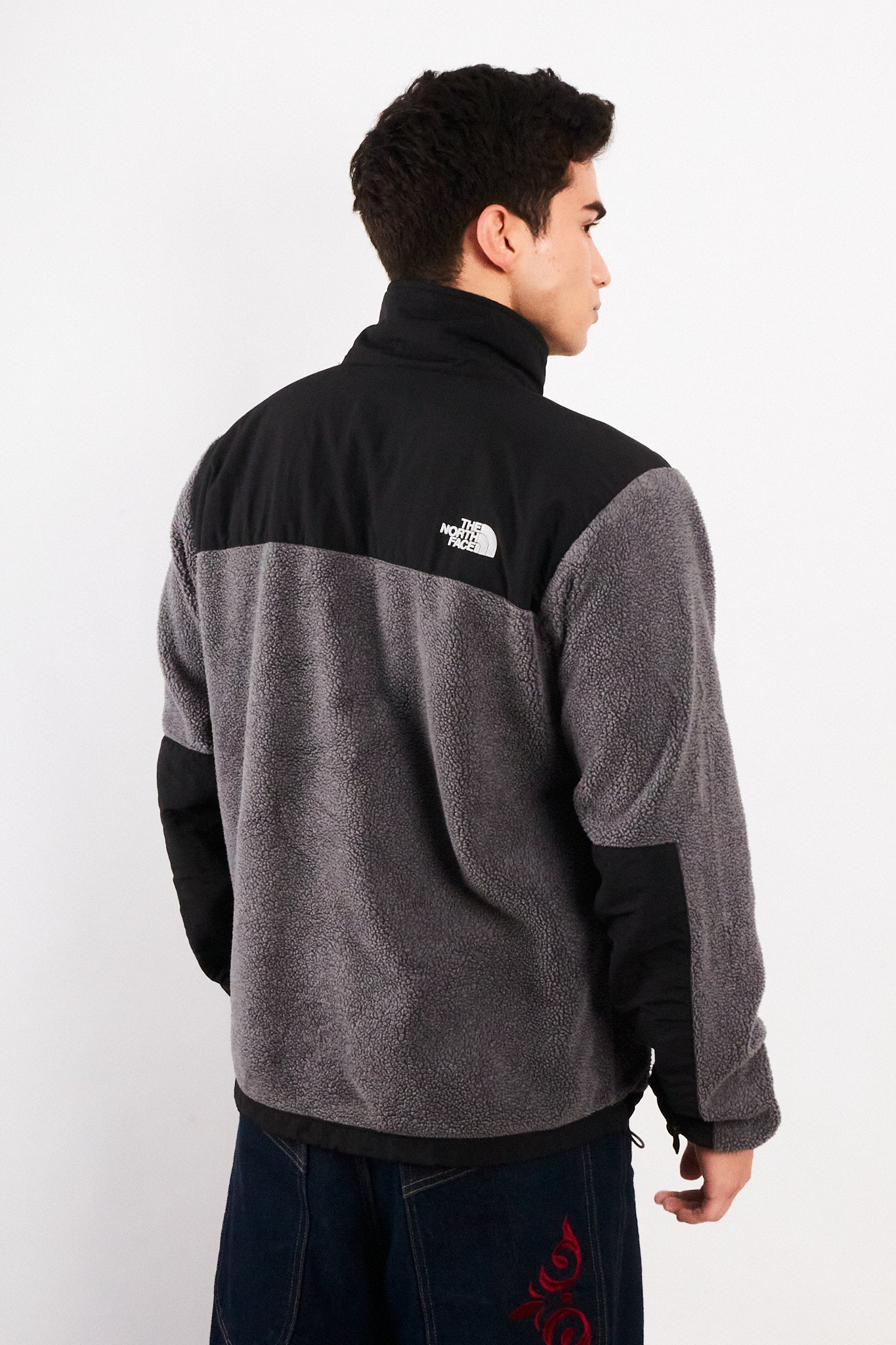 2000 Vintage North Face Retro Gray Denali Jacket (M)