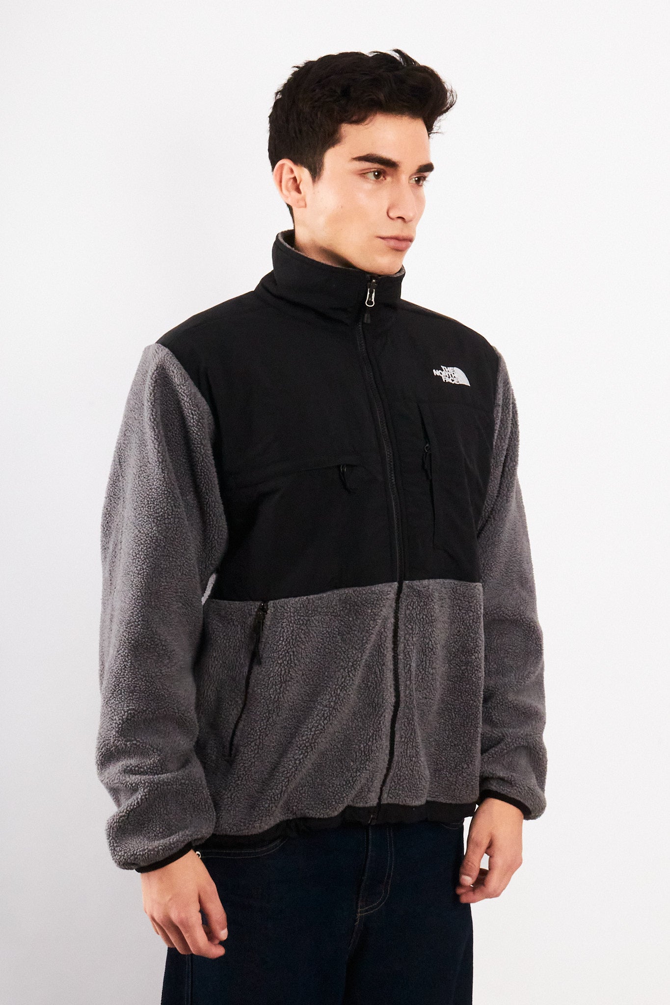 2000 Vintage North Face Retro Gray Denali Jacket (M)