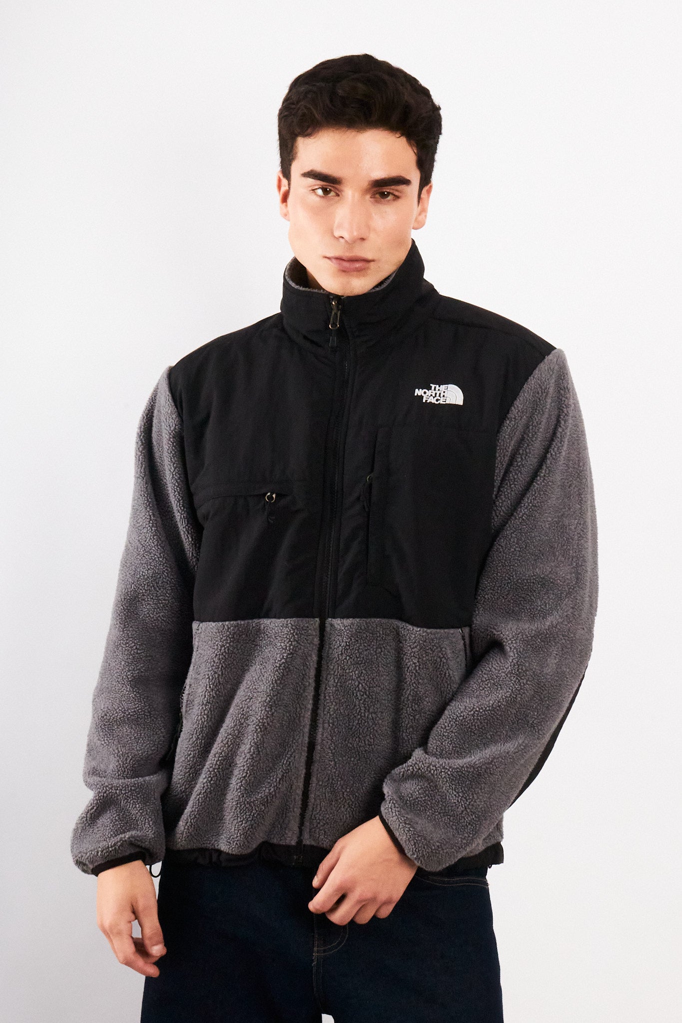 2000 Vintage North Face Retro Gray Denali Jacket (M)