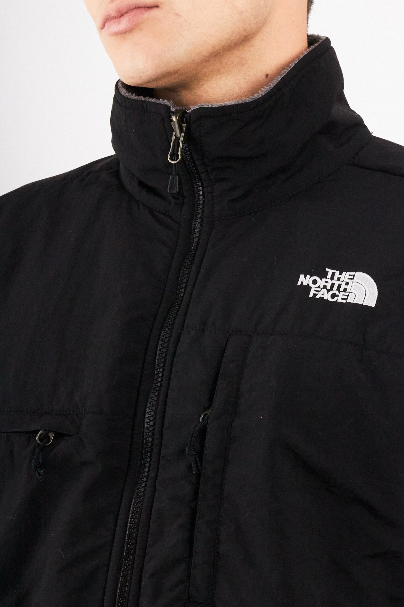2000 Vintage North Face Retro Gray Denali Jacket (M)