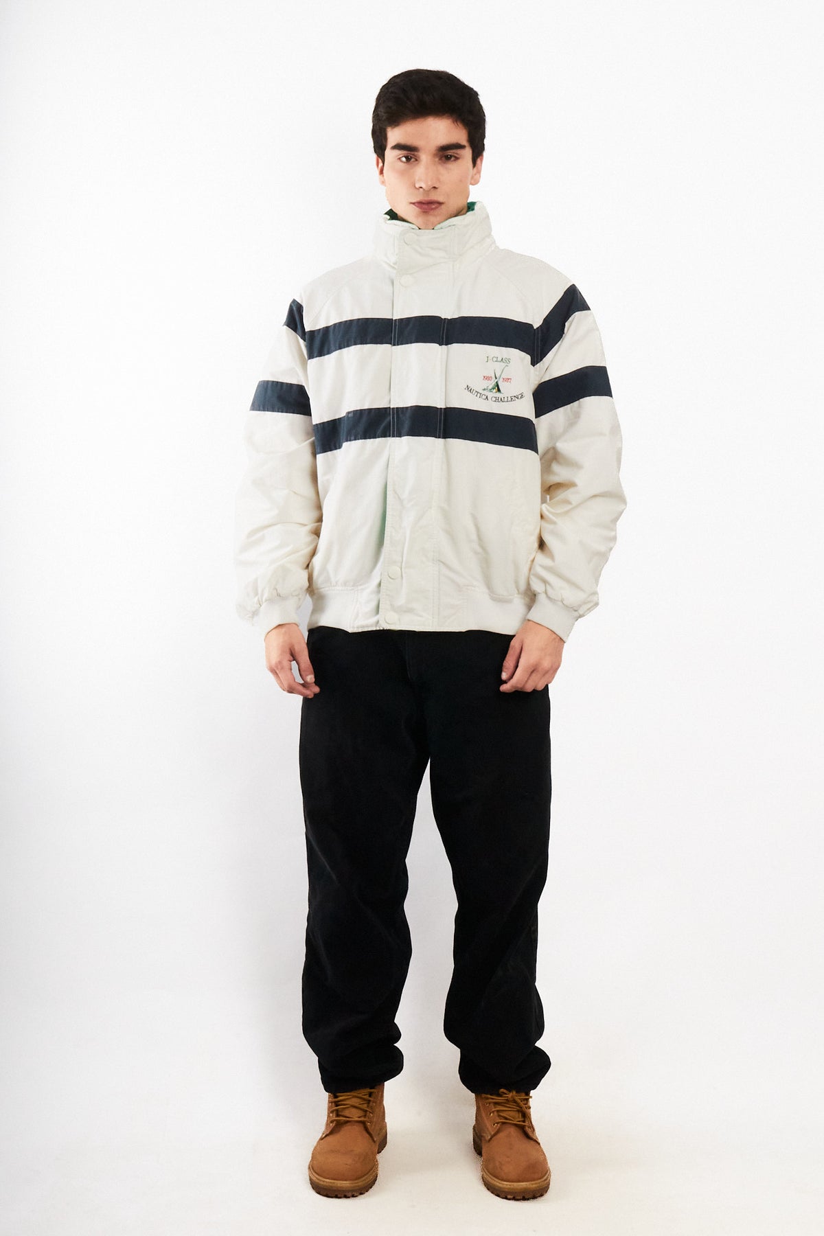 1990 Vintage Nautica J-Class Striped Jacket (L)