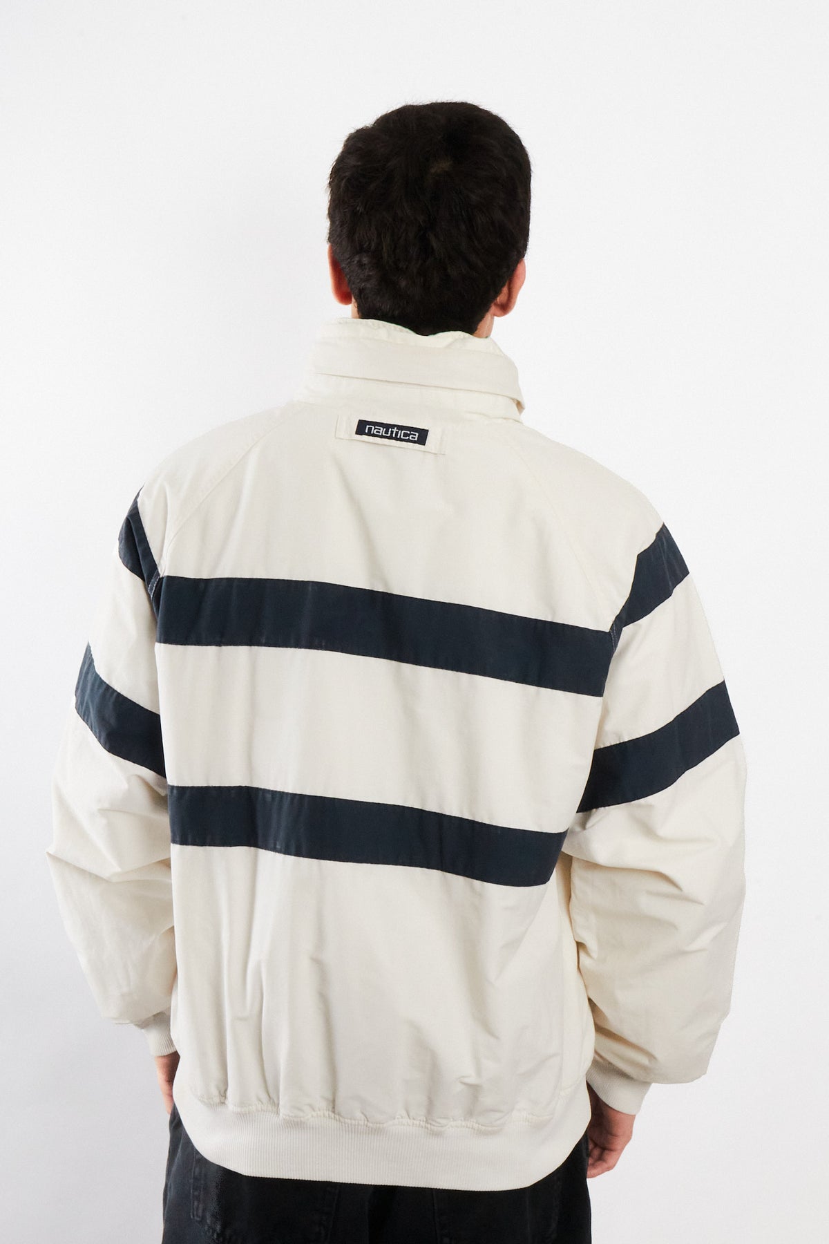 1990 Vintage Nautica J-Class Striped Jacket (L)