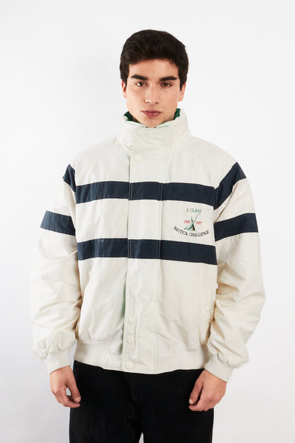 1990 Vintage Nautica J-Class Striped Jacket (L)