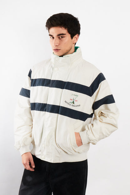 1990 Vintage Nautica J-Class Striped Jacket (L)