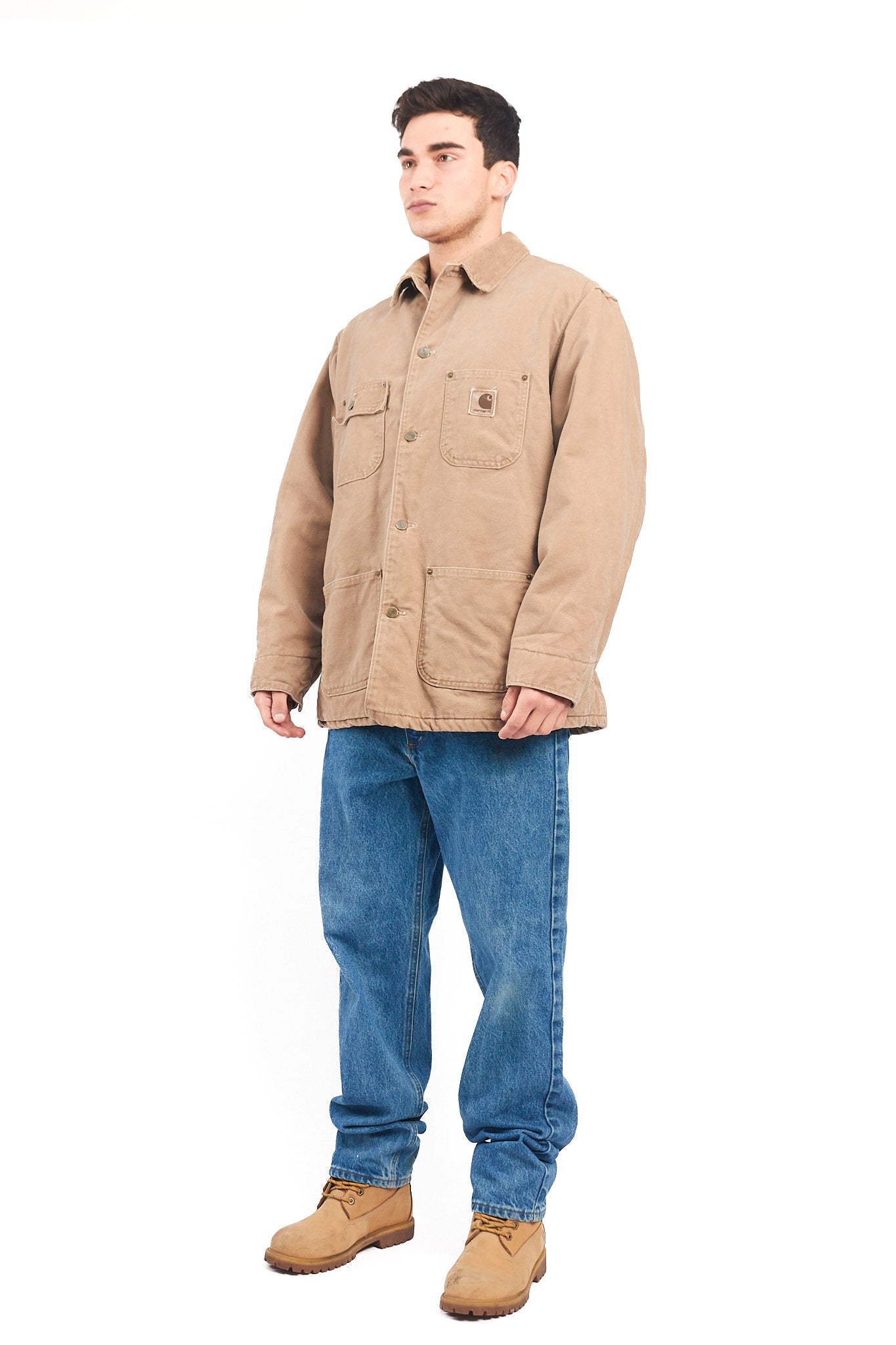 Vintage Carhartt Wheat Michigan Chore Coat (L)