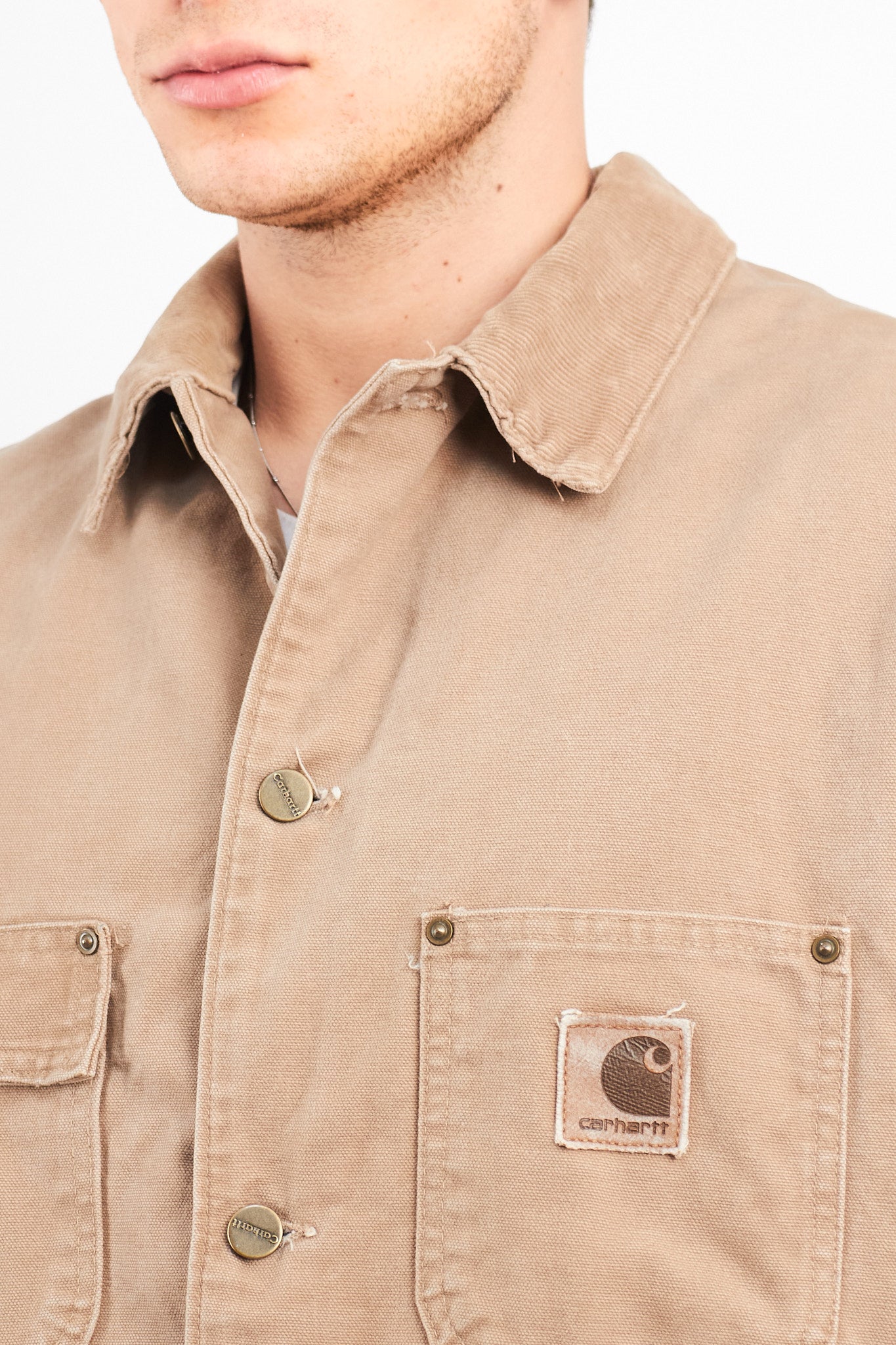 Vintage Carhartt Wheat Michigan Chore Coat (L)