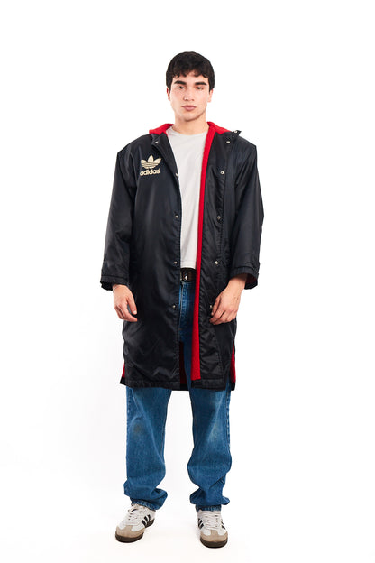 1990 Vintage Adidas x Descente Big Logo Hooded Long Jacket (M/L)