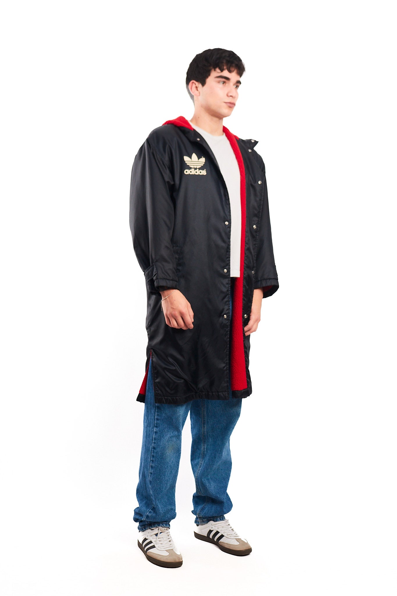 1990 Vintage Adidas x Descente Big Logo Hooded Long Jacket (M/L)