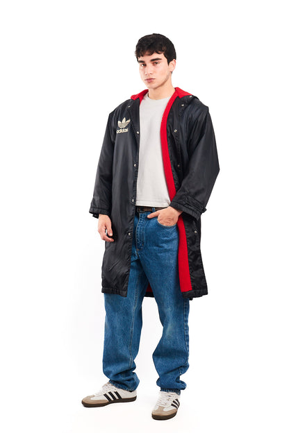 1990 Vintage Adidas x Descente Big Logo Hooded Long Jacket (M/L)