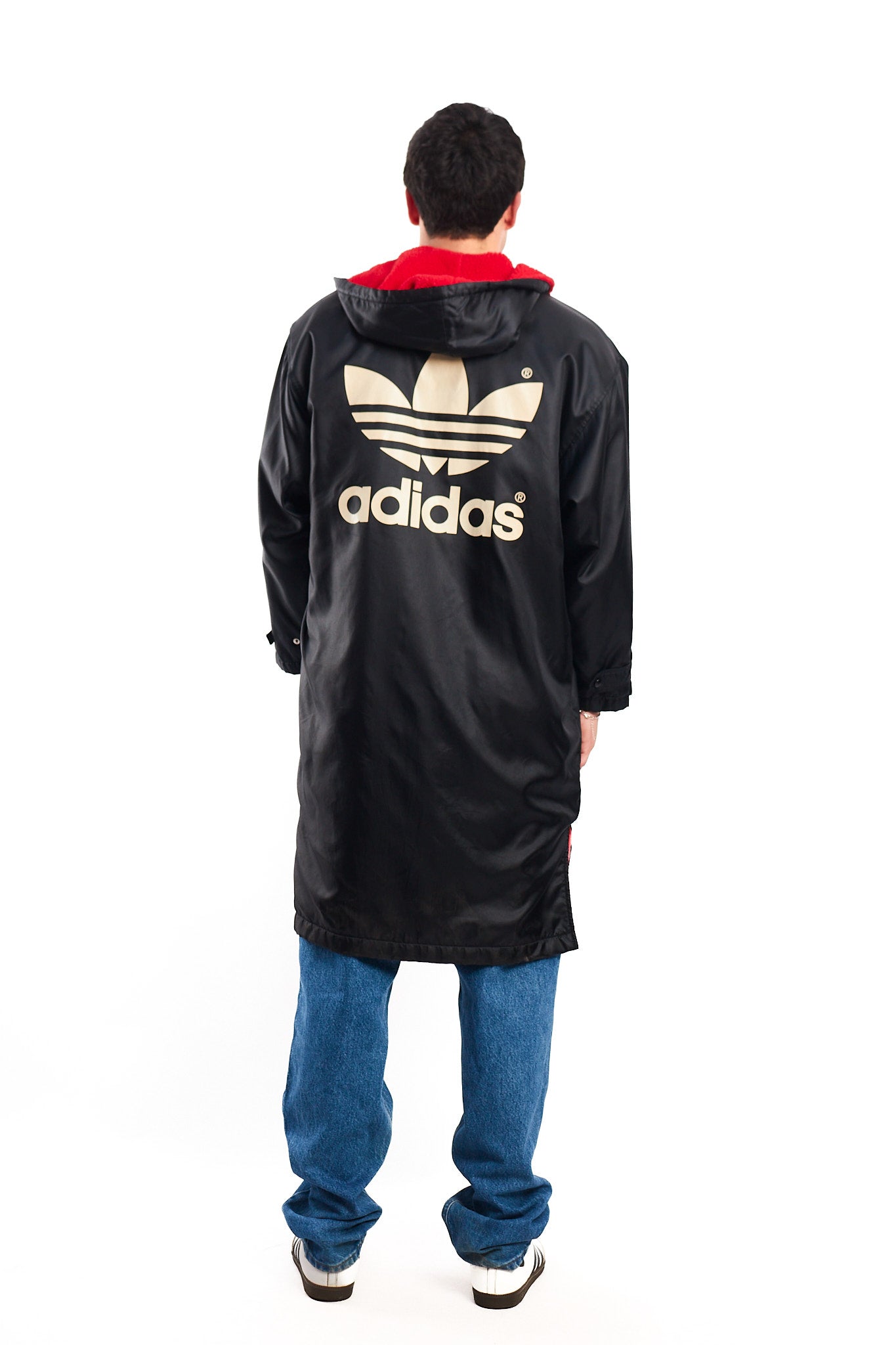 1990 Vintage Adidas x Descente Big Logo Hooded Long Jacket (M/L)