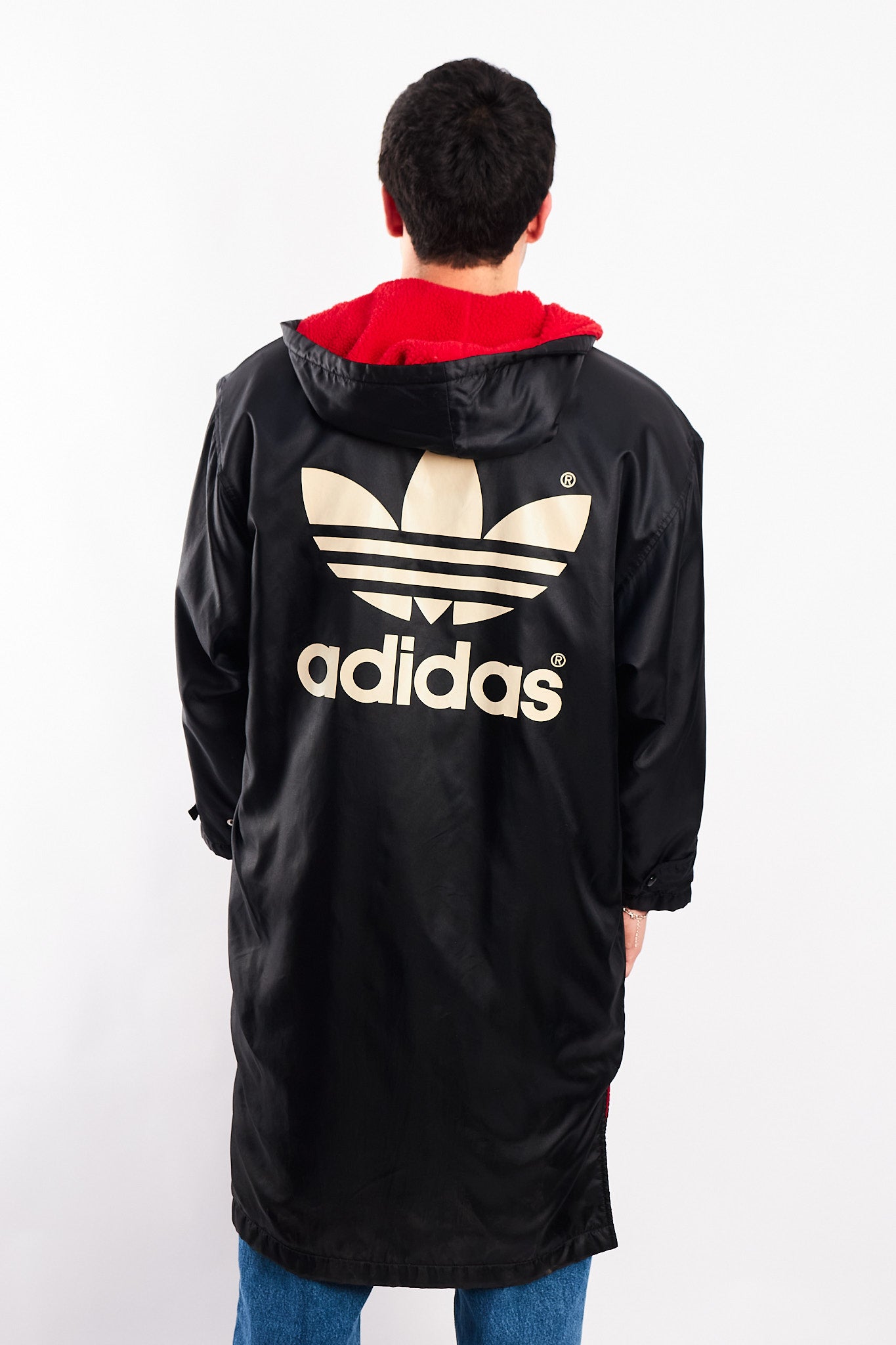 1990 Vintage Adidas x Descente Big Logo Hooded Long Jacket (M/L)