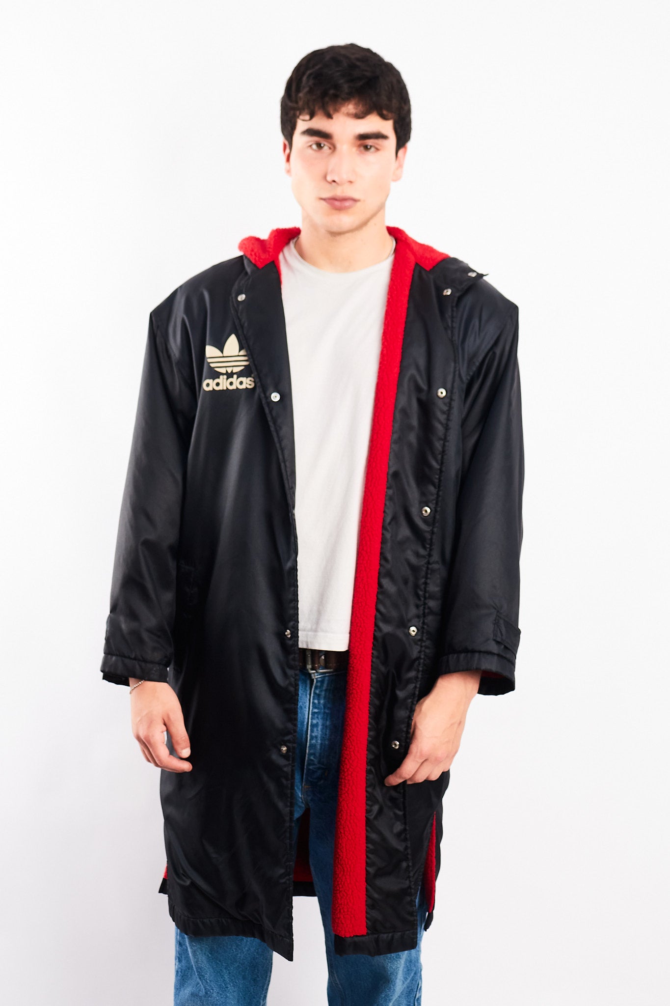 1990 Vintage Adidas x Descente Big Logo Hooded Long Jacket (M/L)