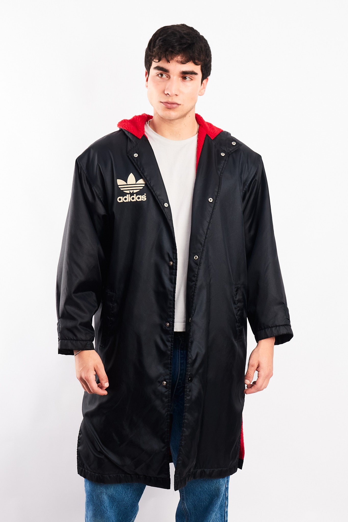 1990 Vintage Adidas x Descente Big Logo Hooded Long Jacket (M/L)