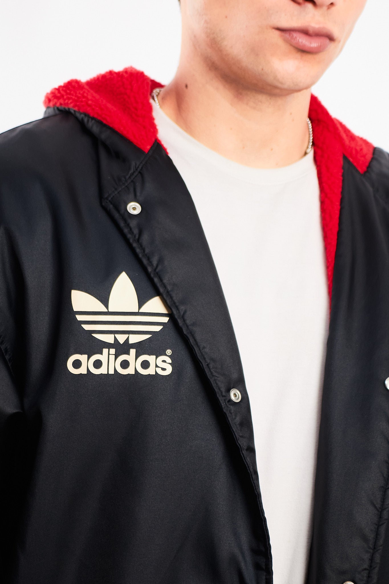 1990 Vintage Adidas x Descente Big Logo Hooded Long Jacket (M/L)