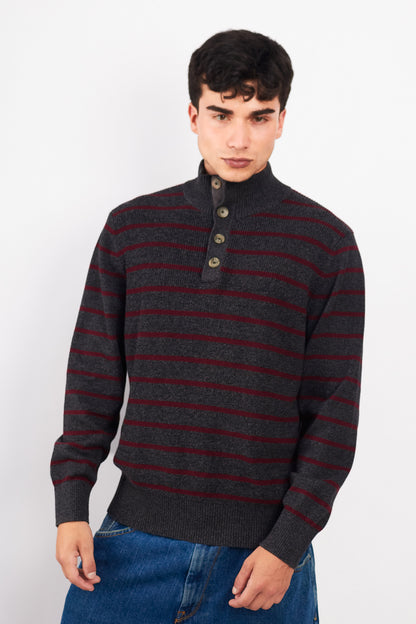 2000 Nautica Striped Cotton Quarter Zip(M/L)