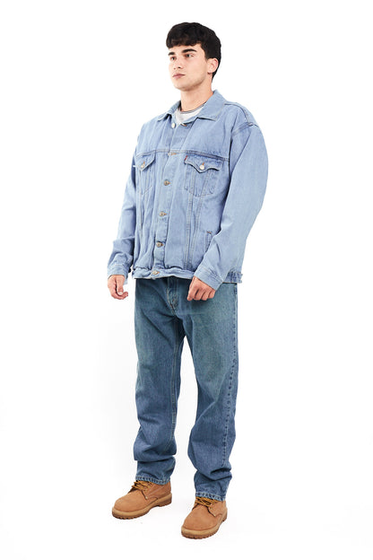 90s Vintage Levi's Light Blue Trucker Jacket (L/XL)